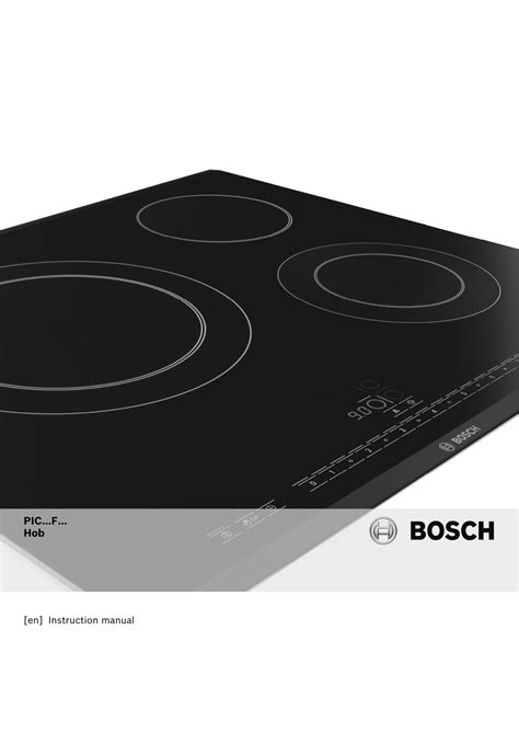 Bosch Cooktop Manual