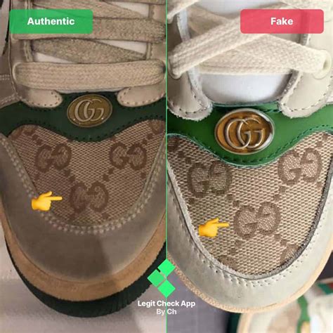 Fake Gucci shoes signs