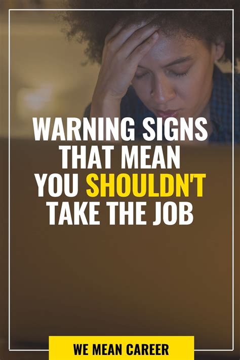 Job offer warning signs