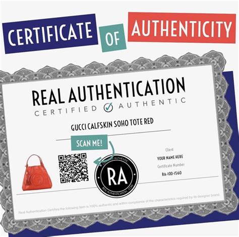 Authenticity Certificate