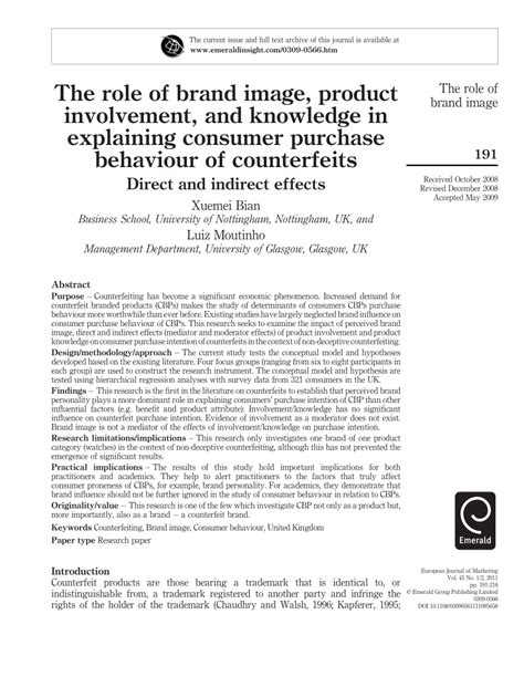 Consumer Role in Counterfeiting