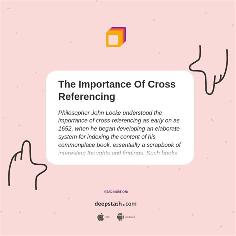 Importance of Cross-referencing