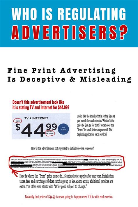 Deceptive Advertising Fine Print Example