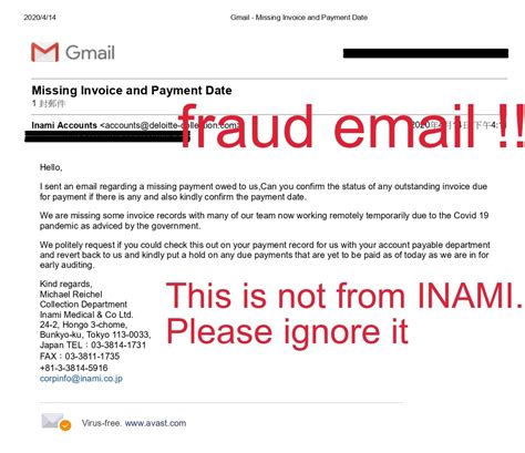 Fake Email Scams