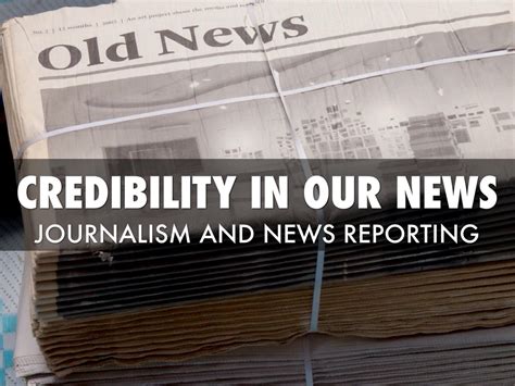 Journalistic Credibility