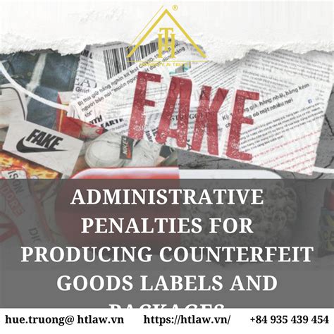 Legal penalties for counterfeit goods