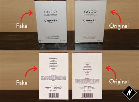 Product packaging comparison between authentic and fake items