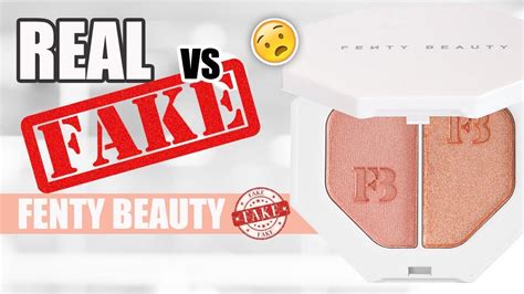 Comparison of Real vs Fake Fenty Beauty Highlighter