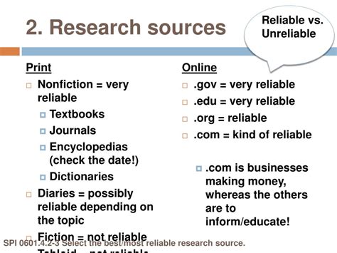 Reliable sources