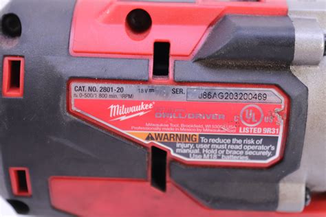 Milwaukee 2801-20 serial number