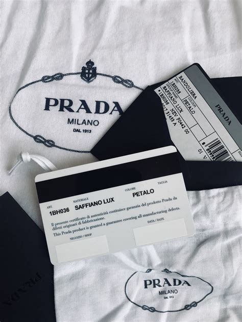 Prada Authenticity Certificate