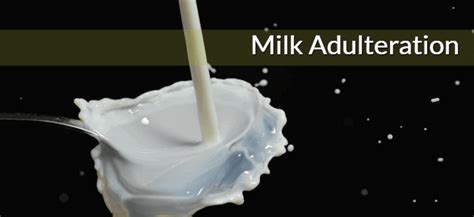 Recognizing Adulterated Milk Products