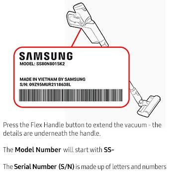 Samsung Jet Clean Serial Number