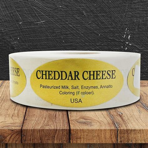 Cheddar cheese label