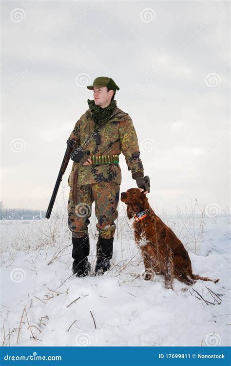 Hunting Dog in Winter